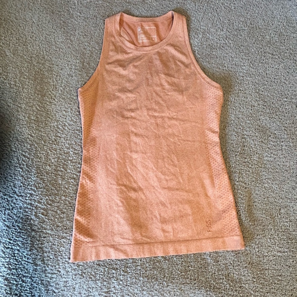 Figs Peach/Orange Seamless Tank Top
